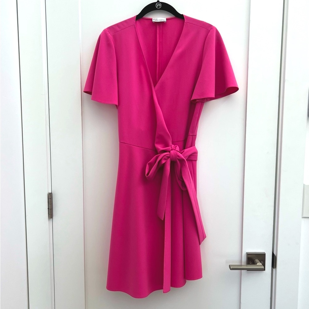 RED Valentino Pink Tie Waist Dress